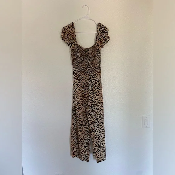 Faithfull The Brand Della Leopard Print Jumpsuit XS/2 - Picture 6 of 12